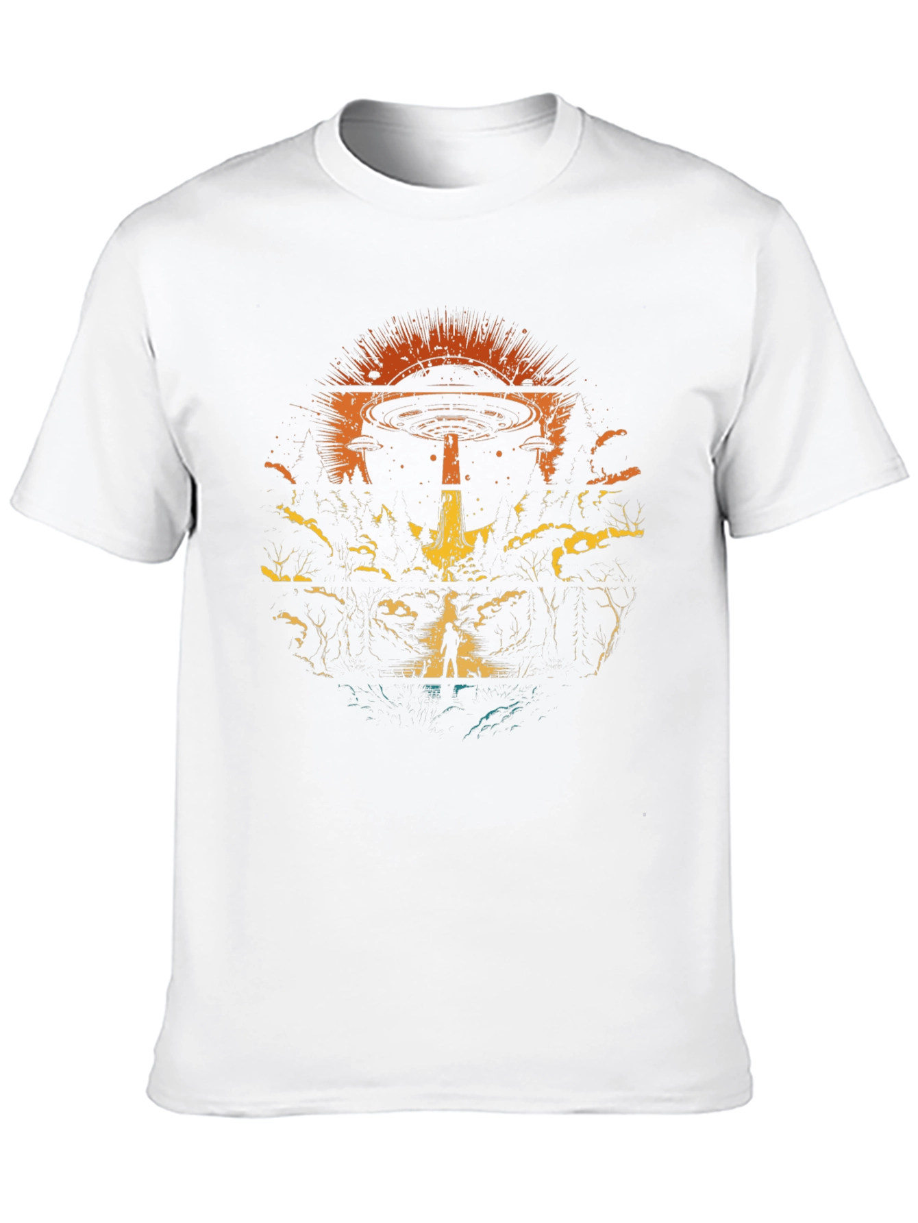 UFO Abduction Graphic T-Shirt - Sci-Fi Tee