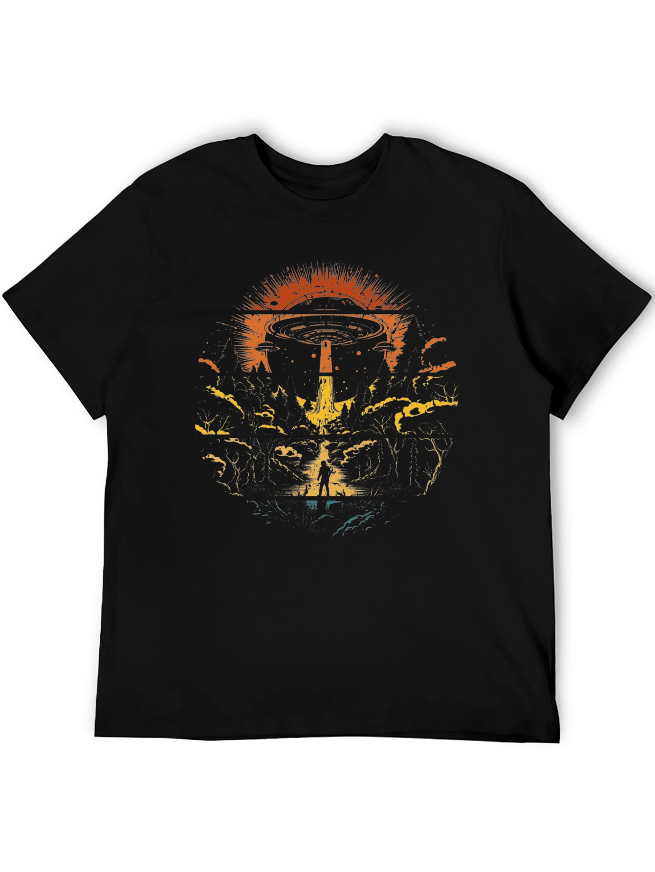 UFO Abduction Graphic T-Shirt - Sci-Fi Tee