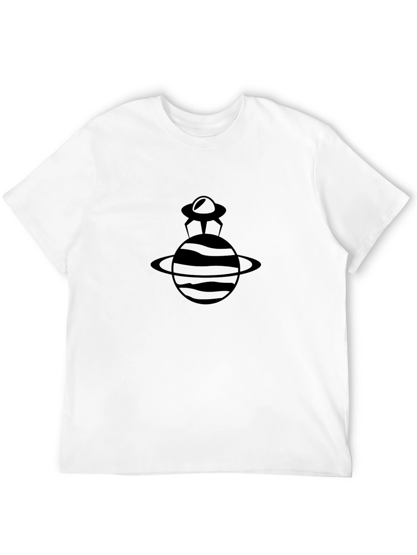 UFO Planet Black T-Shirt - Sci-Fi Graphic Tee