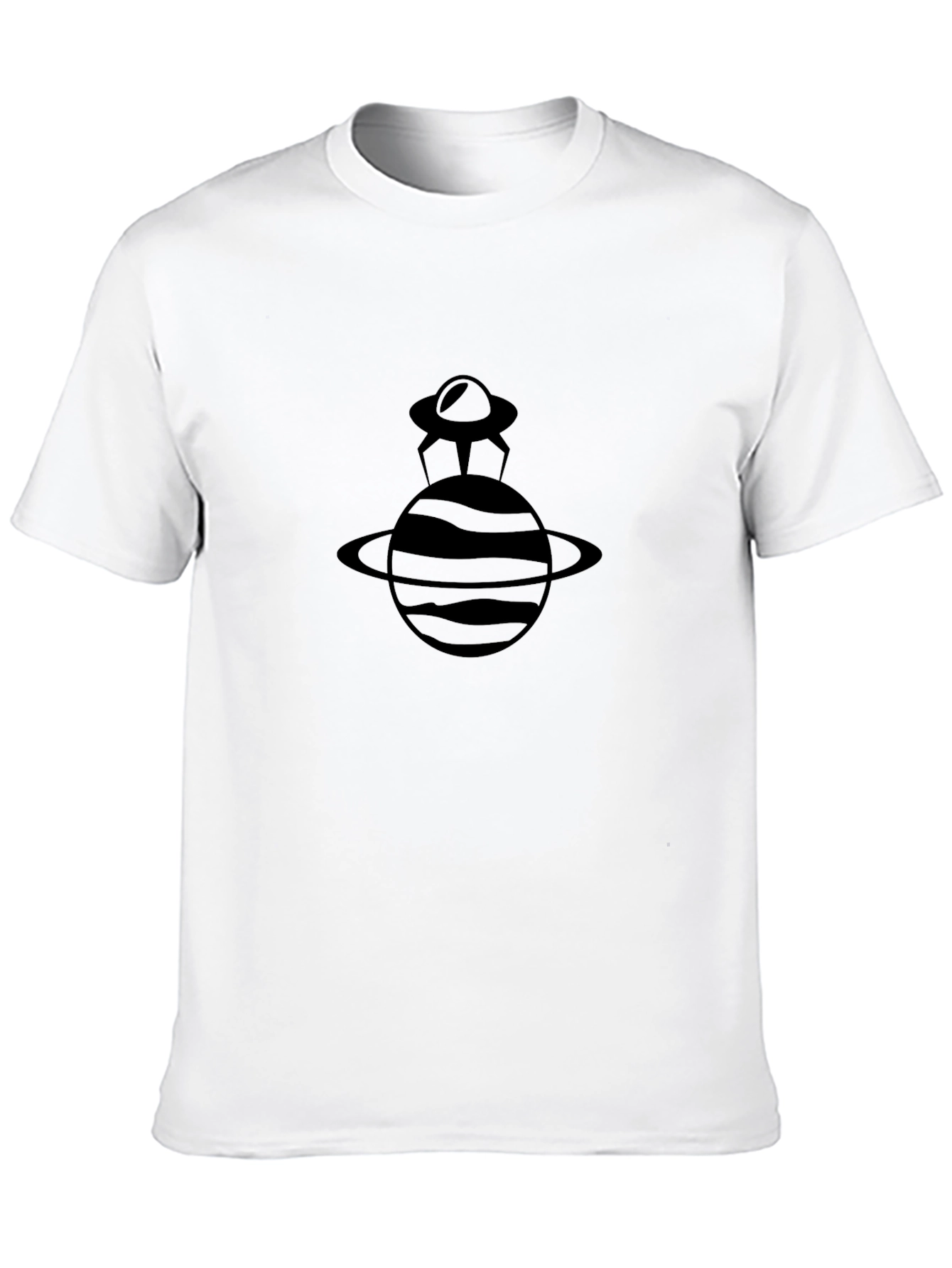 UFO Planet Black T-Shirt - Sci-Fi Graphic Tee