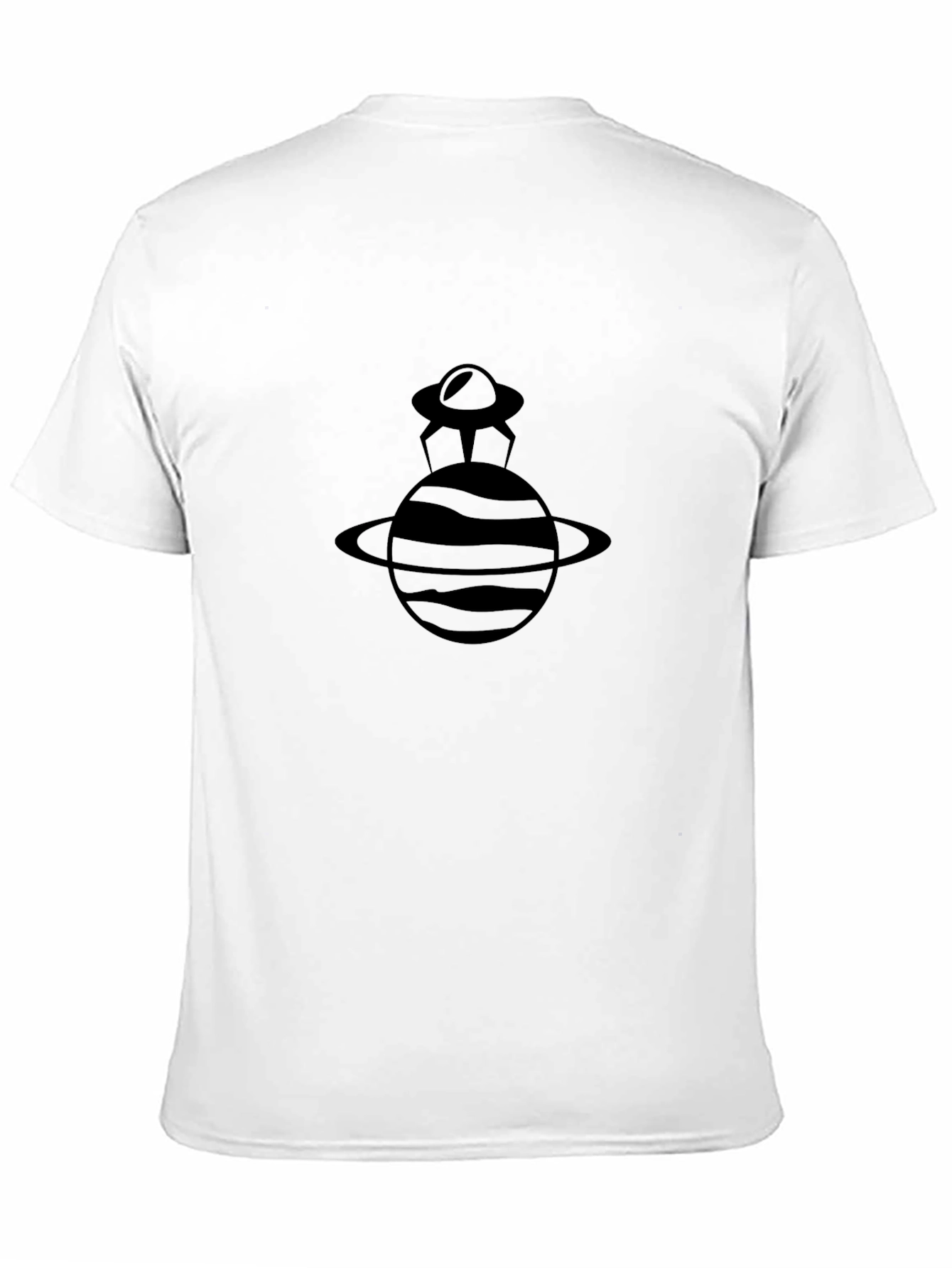 UFO Planet Black T-Shirt - Sci-Fi Graphic Tee