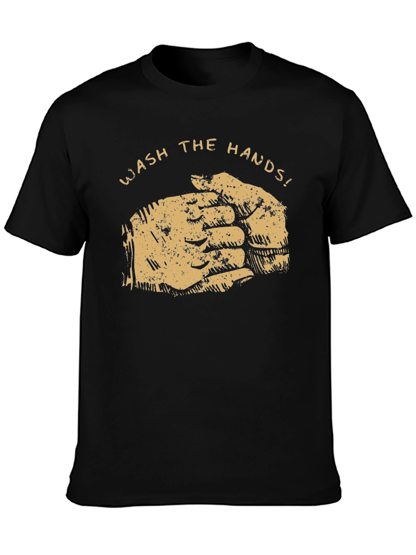 Wash The Hands! Black Graphic Tee