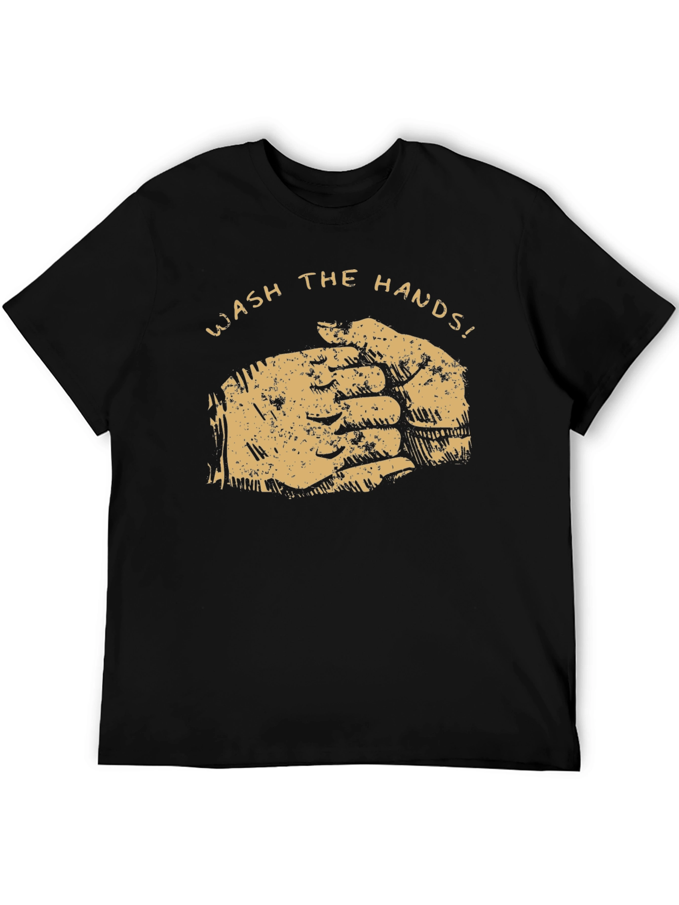 Wash The Hands! Black Graphic Tee