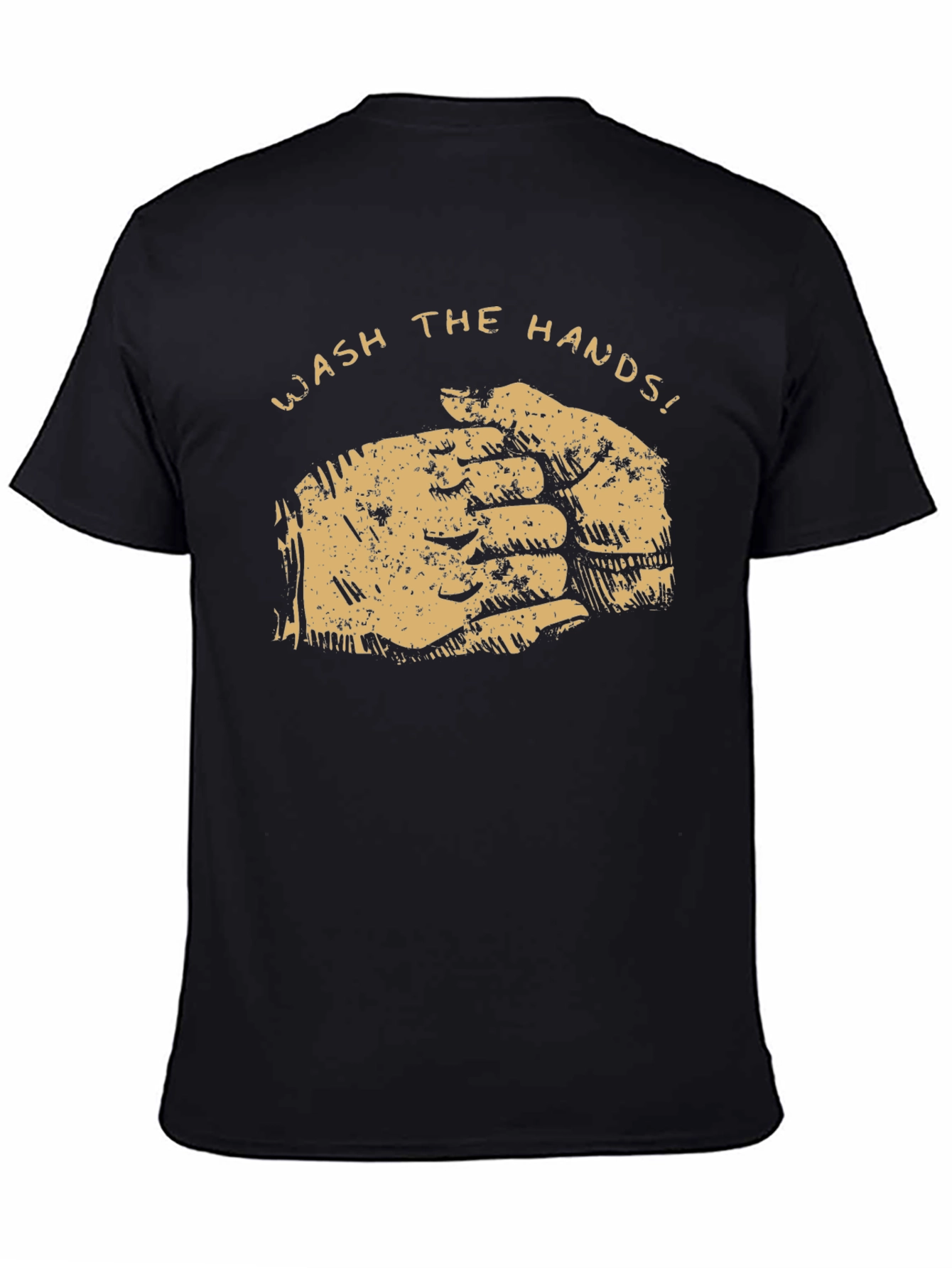 Wash The Hands! Black Graphic Tee