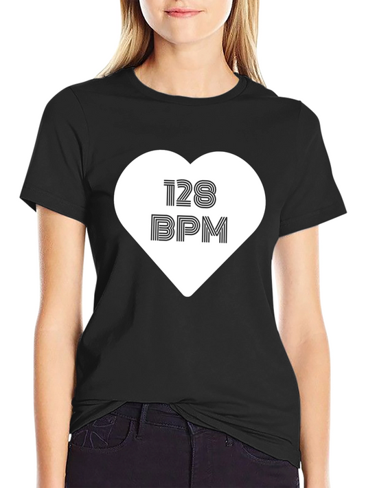 128 BPM Heart T-Shirt - Music Lover Tee