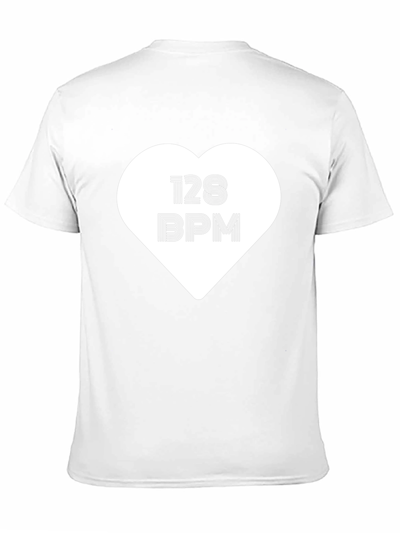 128 BPM Heart T-Shirt - Music Lover Tee