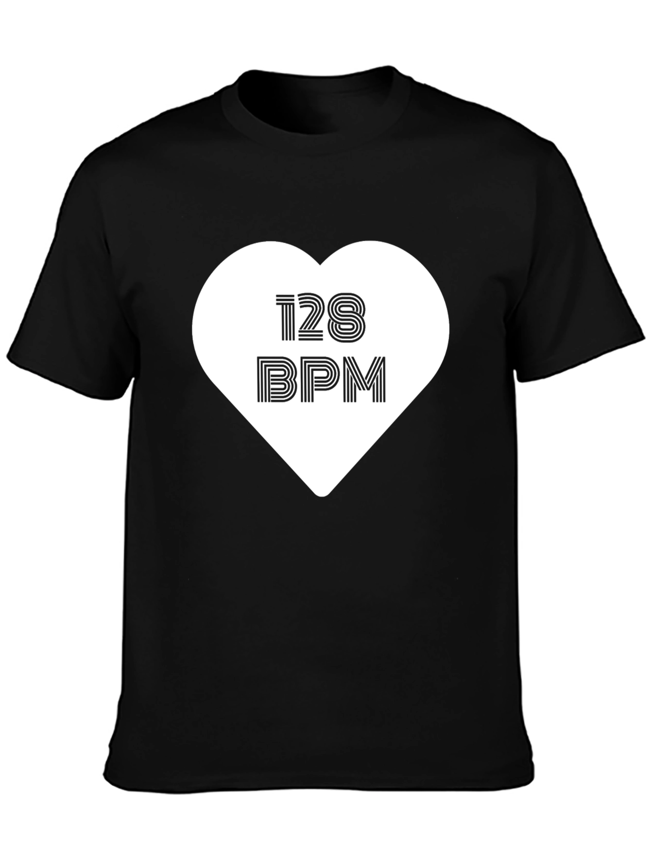 128 BPM Heart T-Shirt - Music Lover Tee
