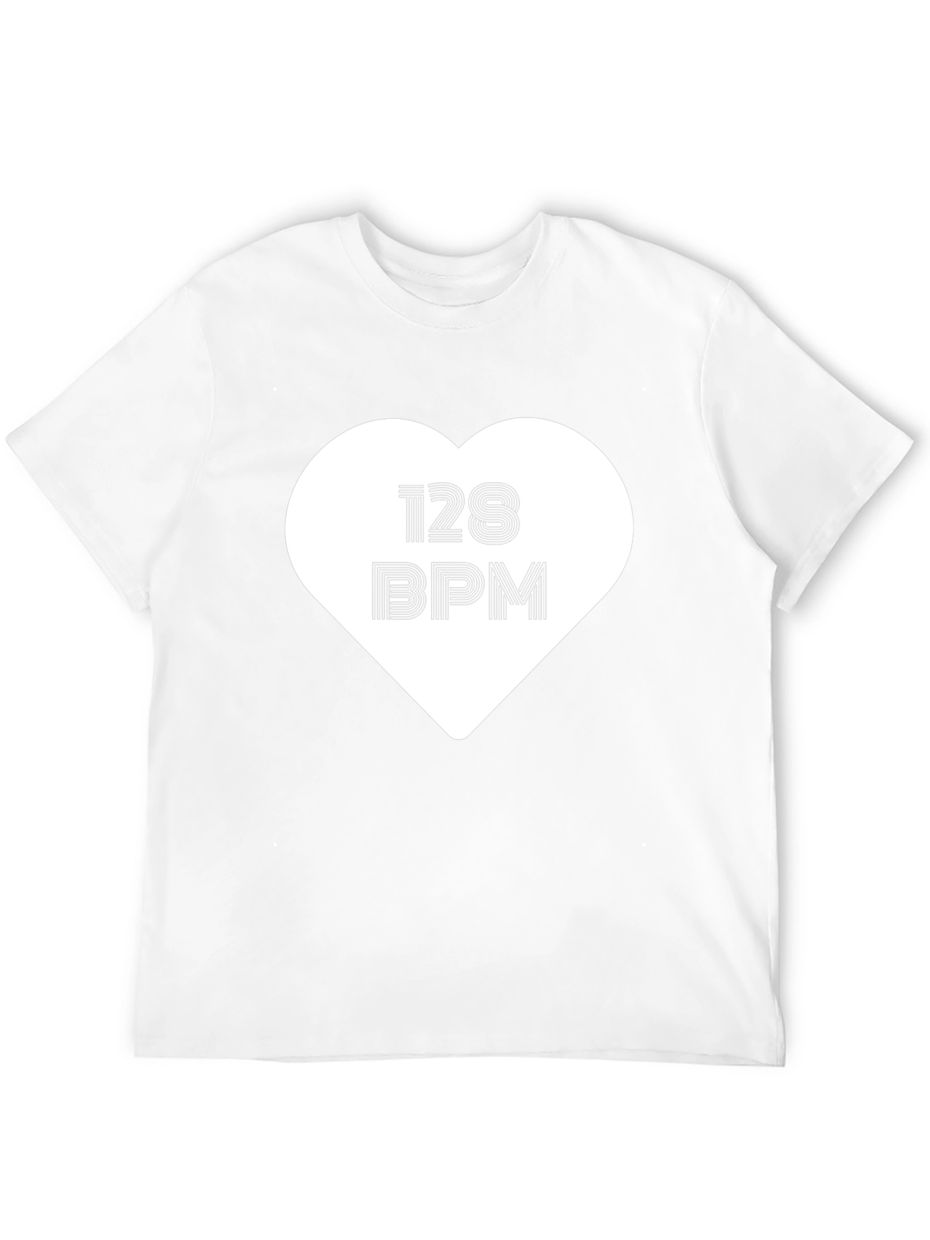 128 BPM Heart T-Shirt - Music Lover Tee