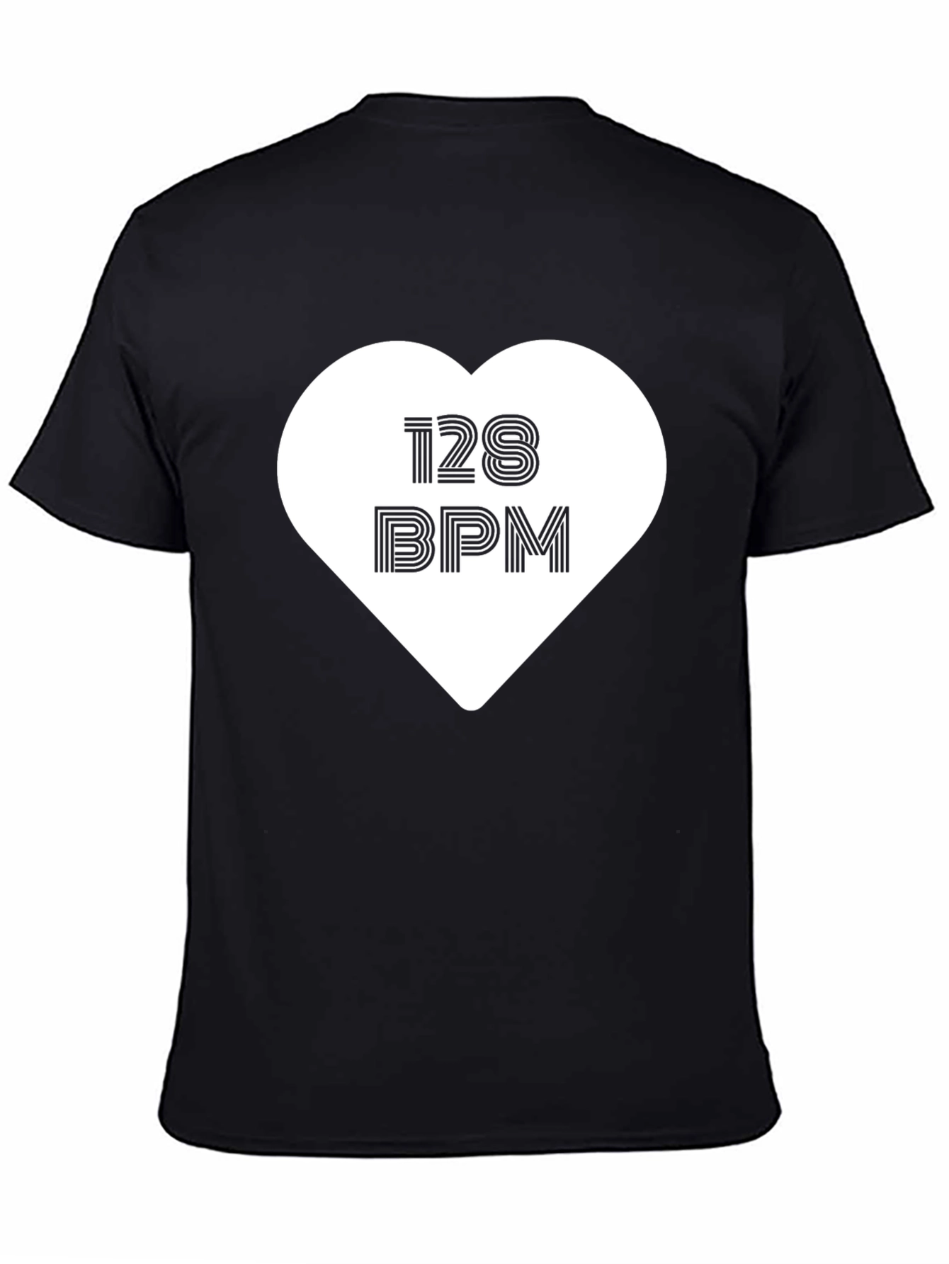 128 BPM Heart T-Shirt - Music Lover Tee