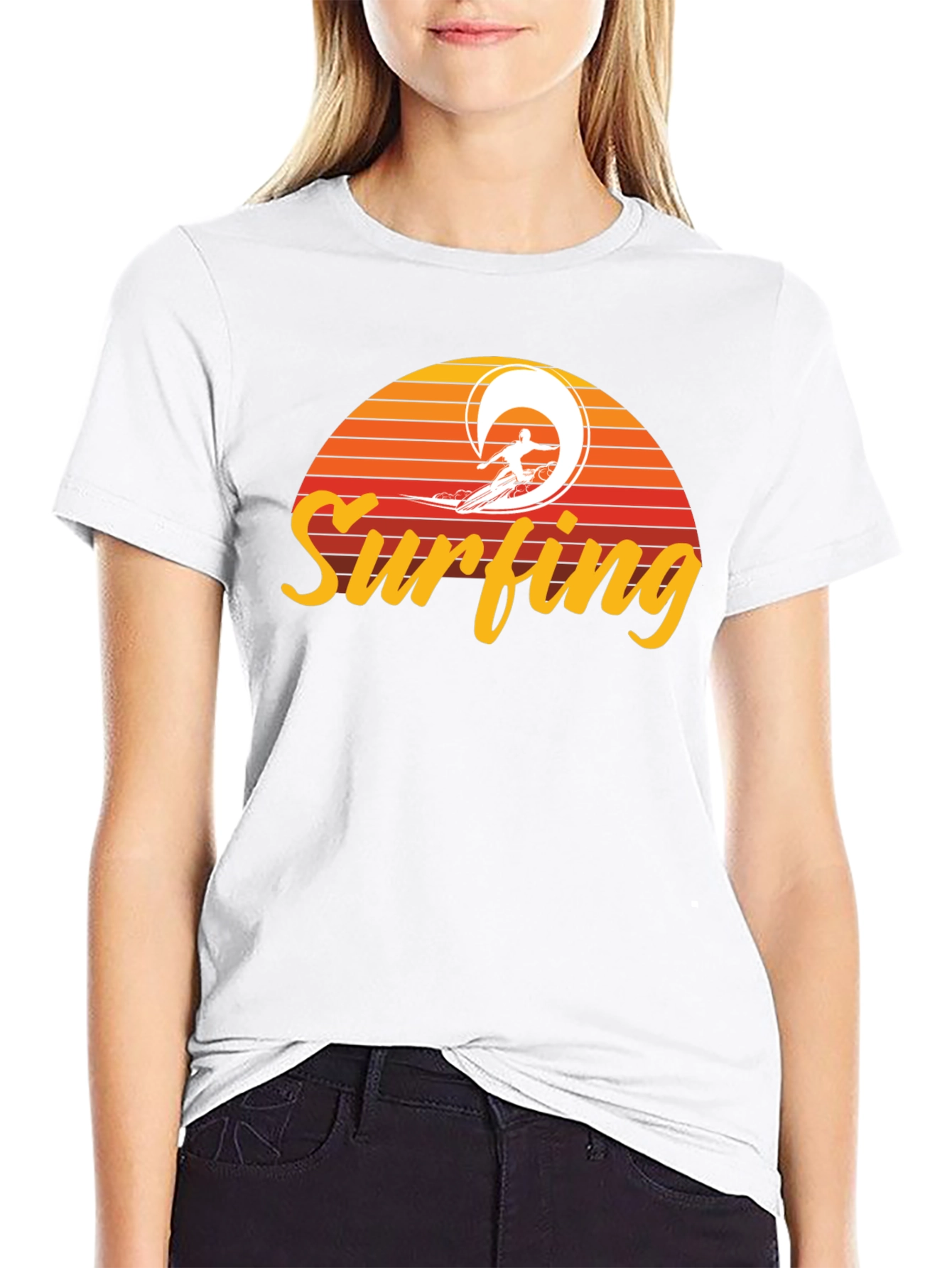 Surfing Sunset Graphic Tee