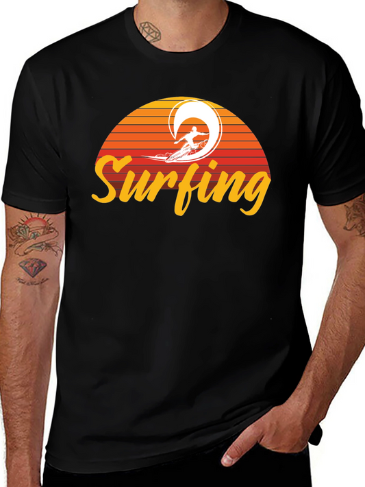 Surfing Sunset Graphic Tee