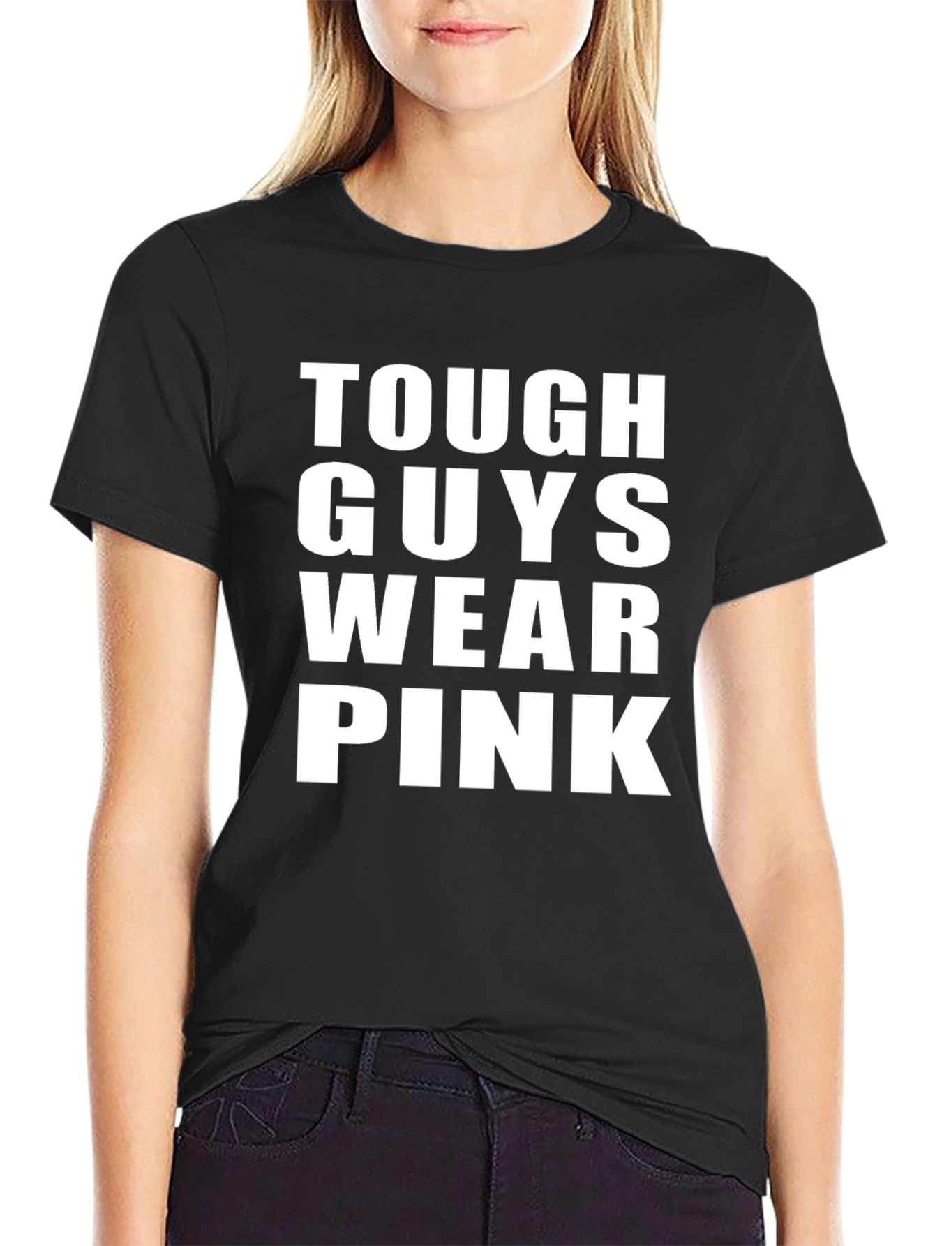 Tough Guys Wear Pink Graphic T-Shirt