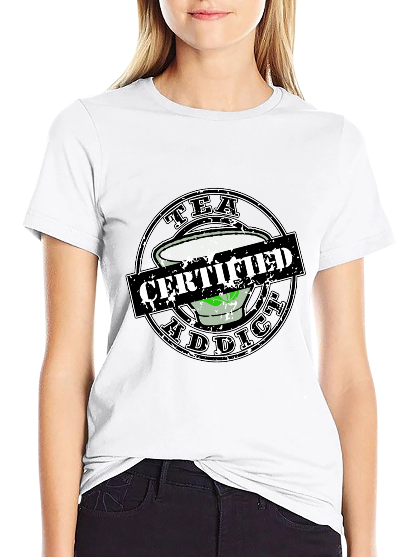 Tea Addict Certified Novelty Graphic Tee