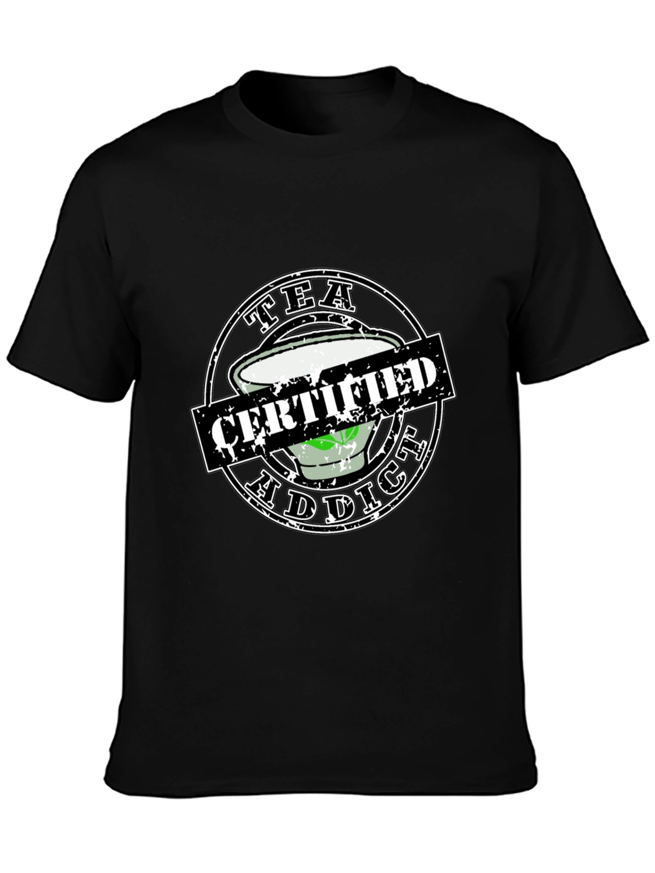 Tea Addict Certified Novelty Graphic Tee