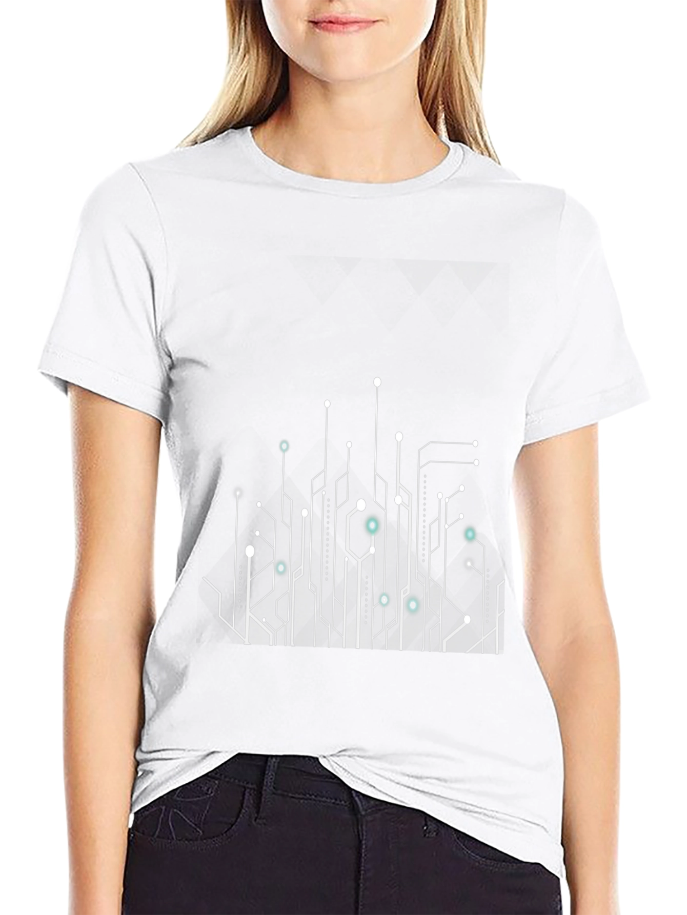 Tech Circuit T-Shirt - Stylish Modern Design