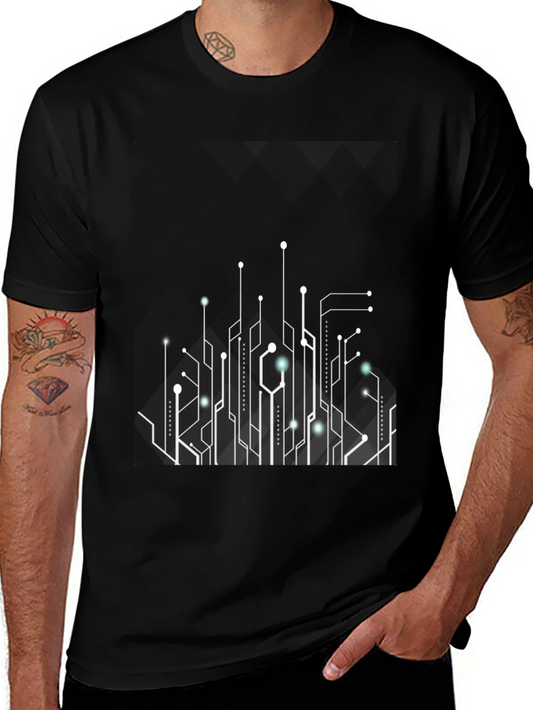 Tech Circuit T-Shirt - Stylish Modern Design