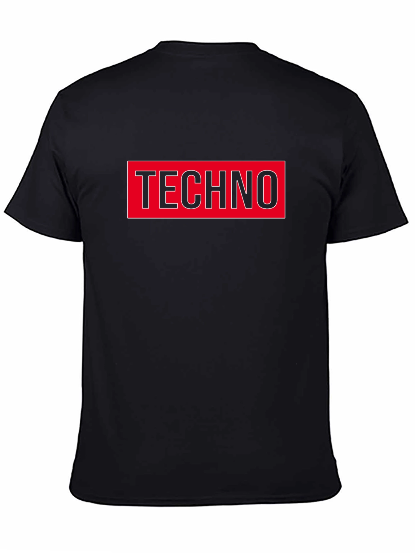 Techno Graphic T-Shirt - Bold Red and Black Tee