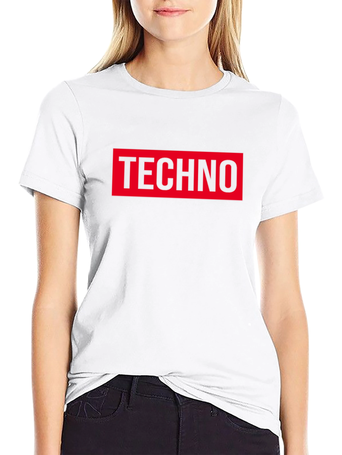Techno Graphic T-Shirt - Bold Red and Black Tee