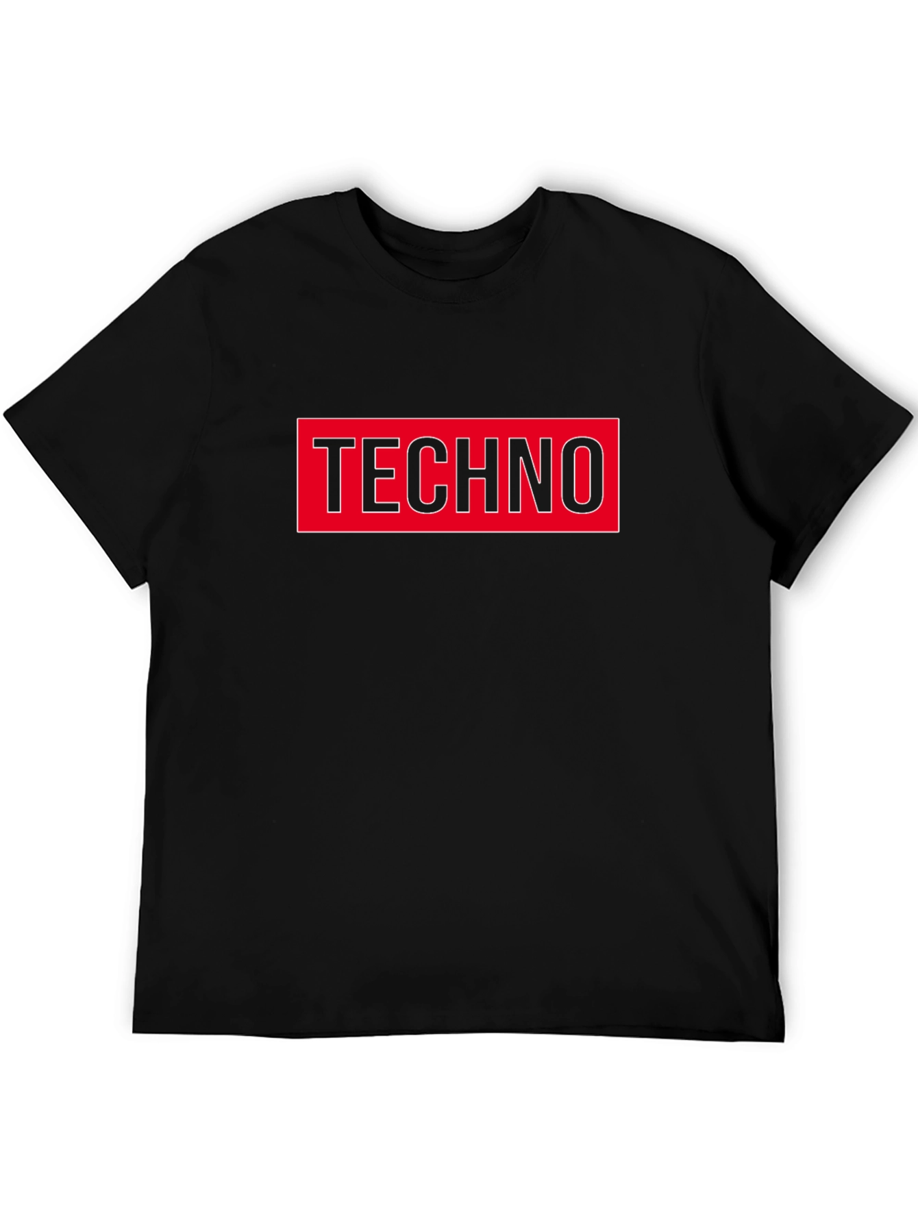 Techno Graphic T-Shirt - Bold Red and Black Tee