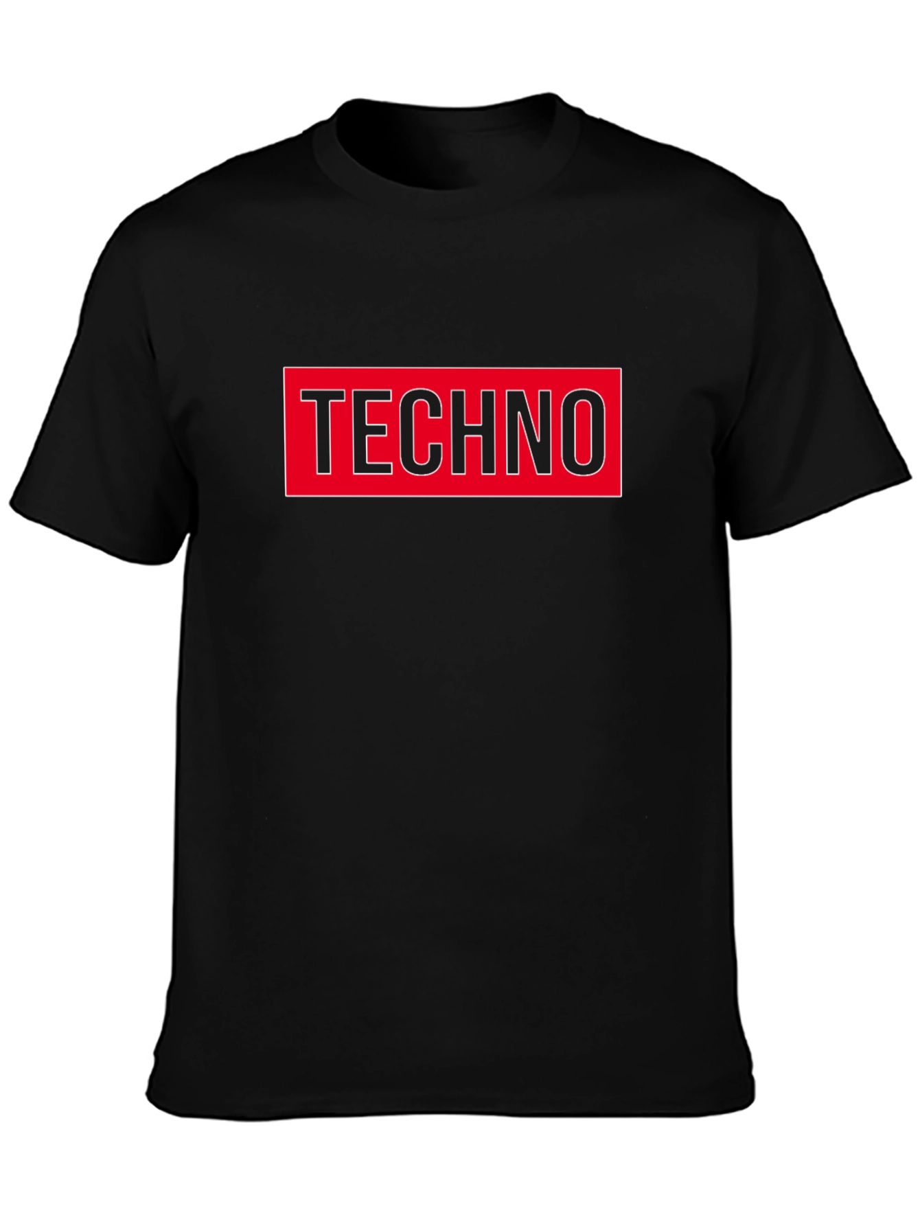 Techno Graphic T-Shirt - Bold Red and Black Tee