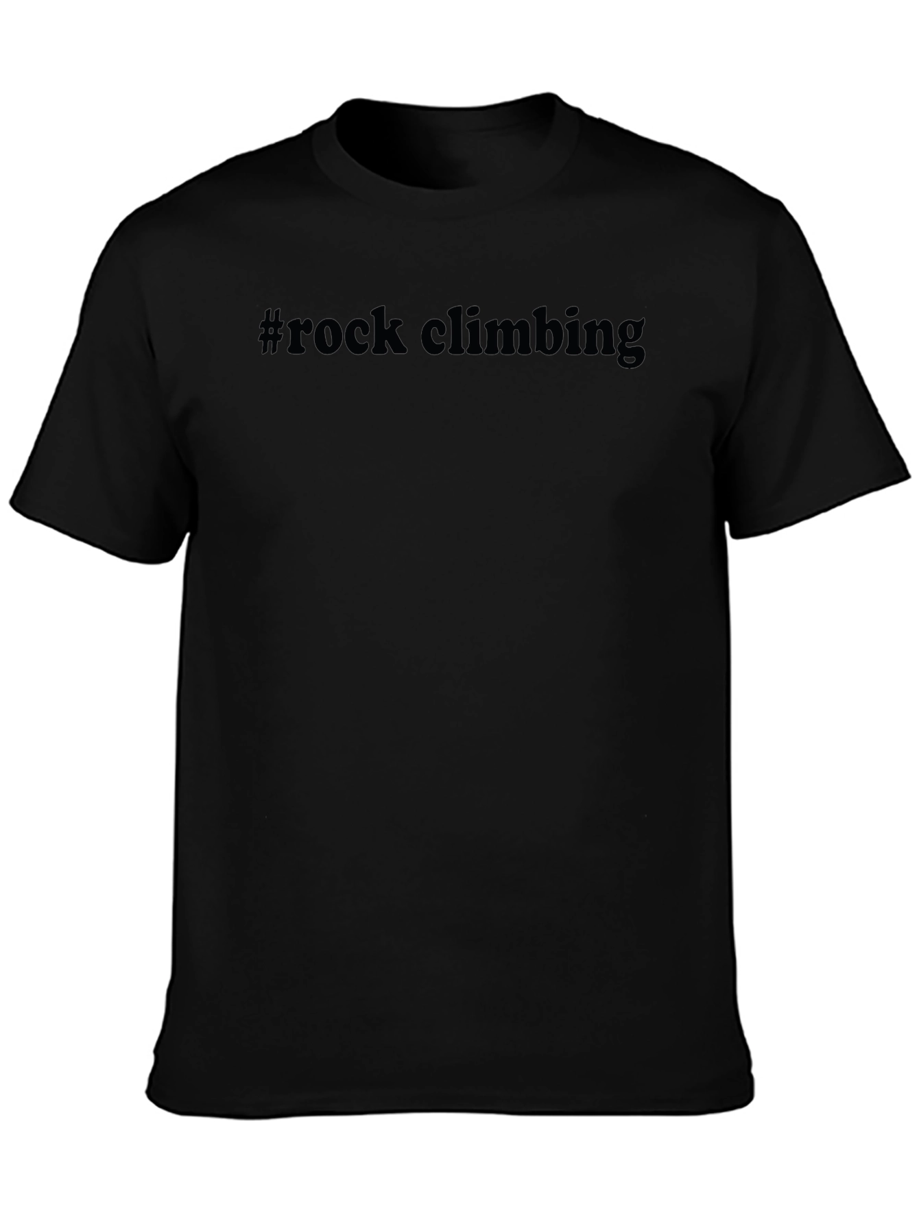 #Rock Climbing Black Graphic Tee