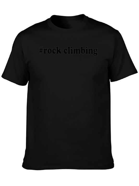 #Rock Climbing Black Graphic Tee