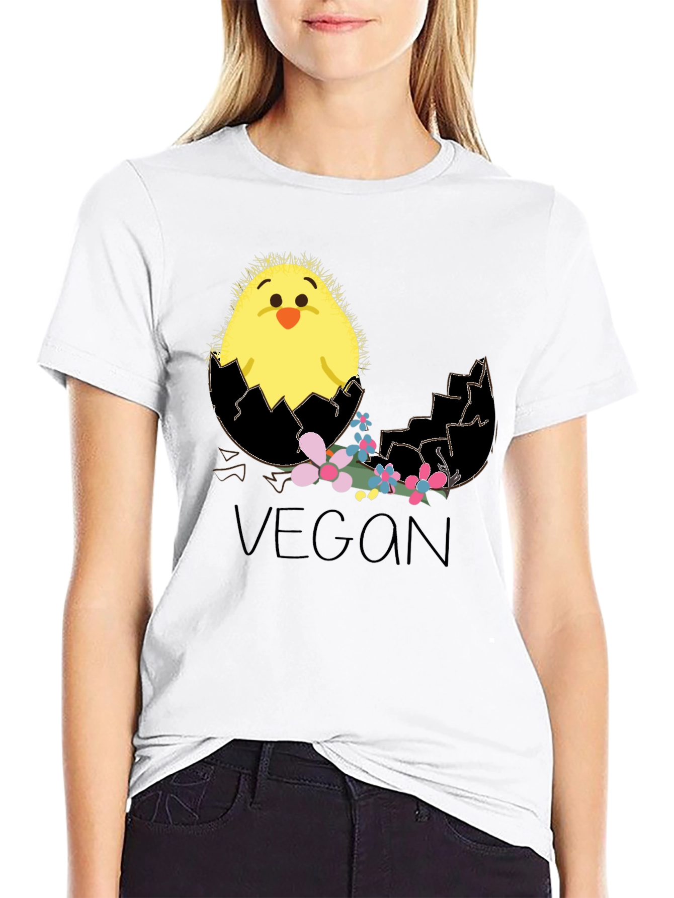 Vegan Chick T-Shirt - Cute Easter Tee
