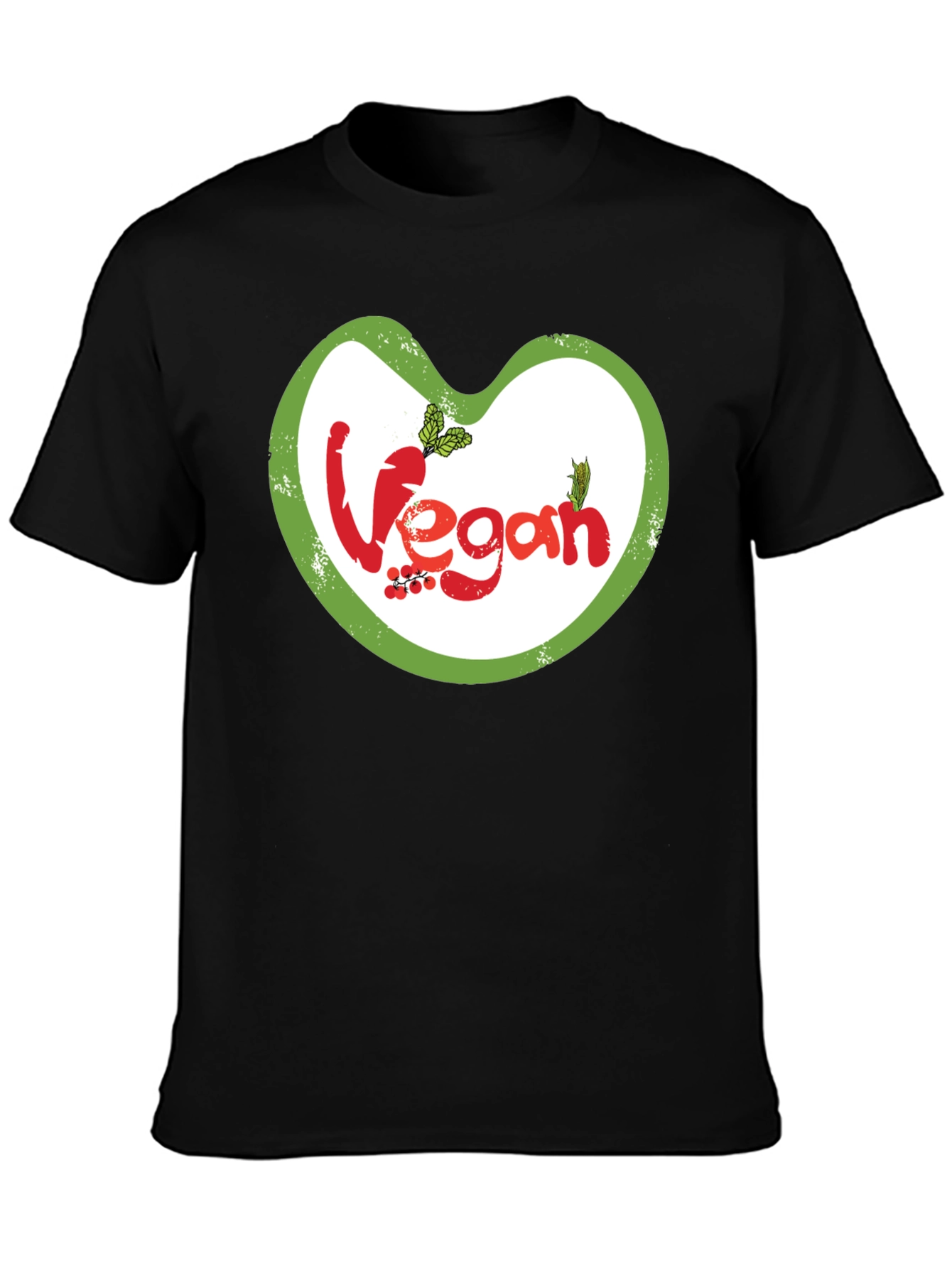 Vegan Graphic T-Shirt - Heart Design