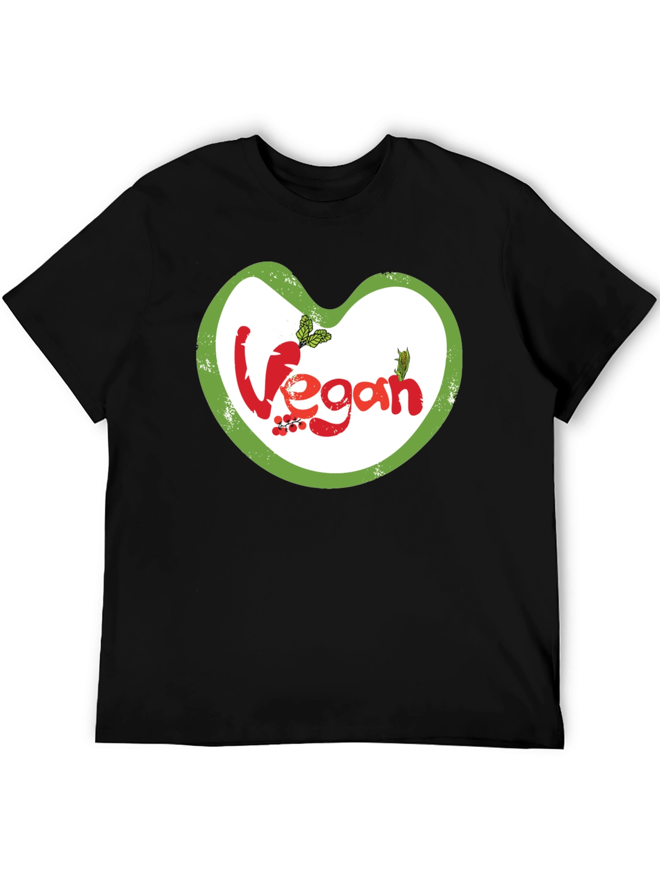 Vegan Graphic T-Shirt - Heart Design