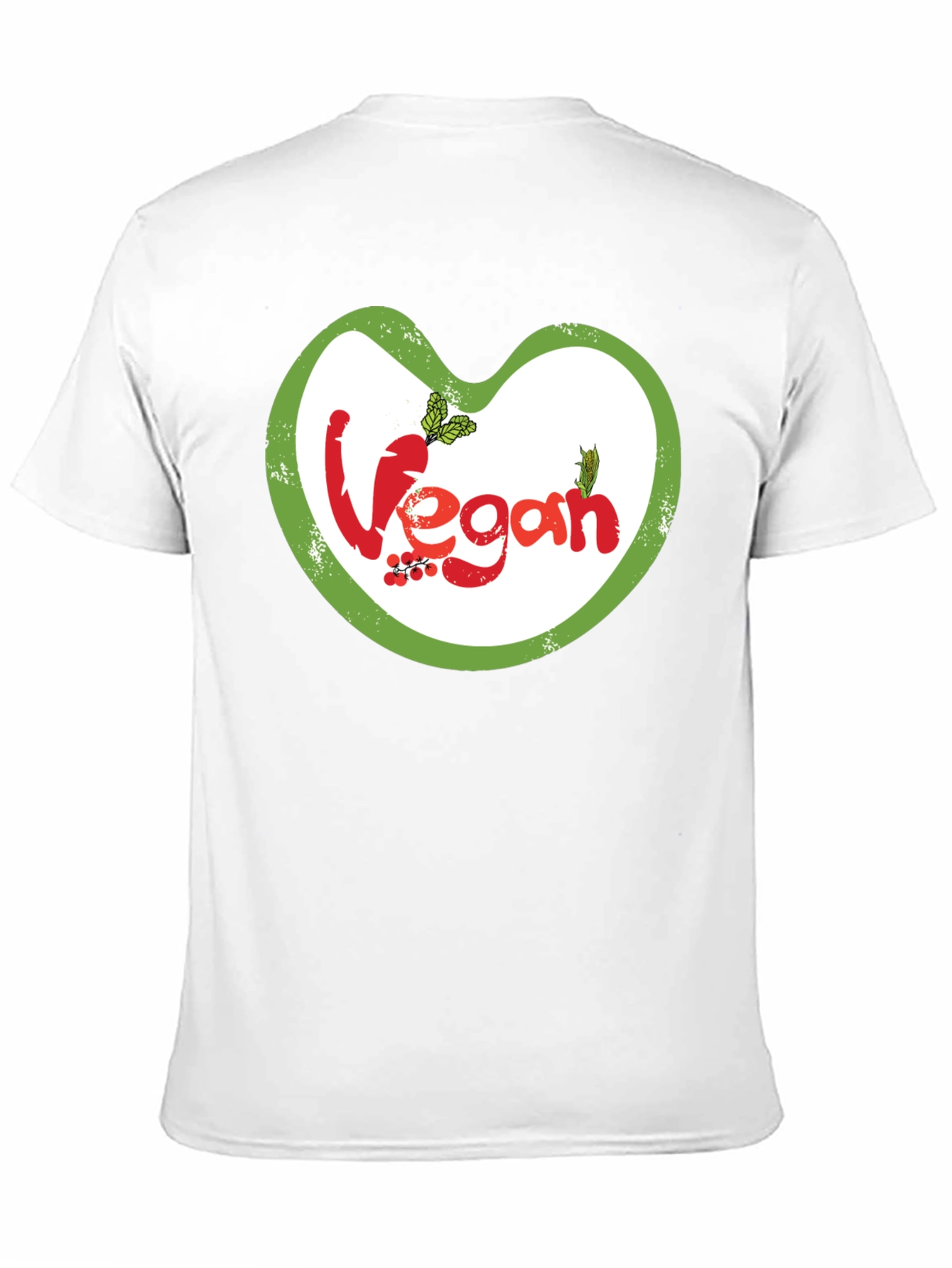 Vegan Graphic T-Shirt - Heart Design