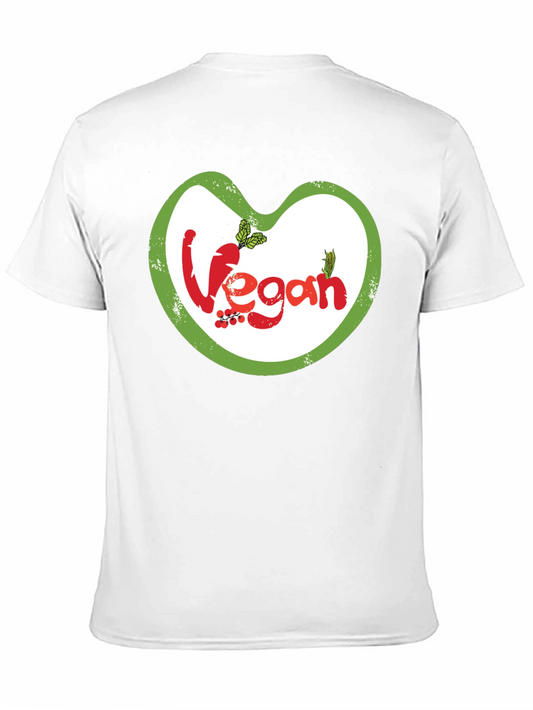 Vegan Graphic T-Shirt - Heart Design