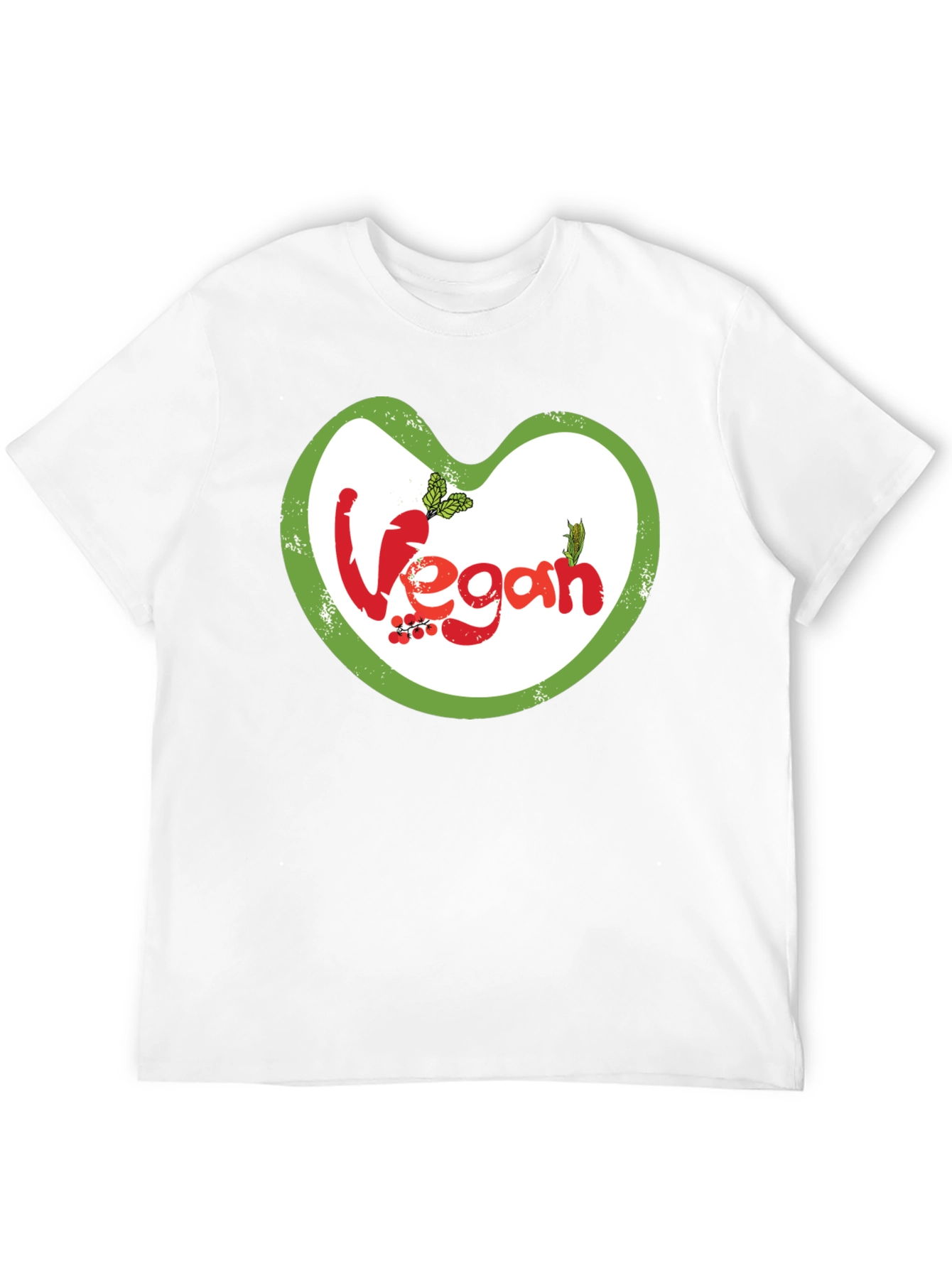 Vegan Graphic T-Shirt - Heart Design