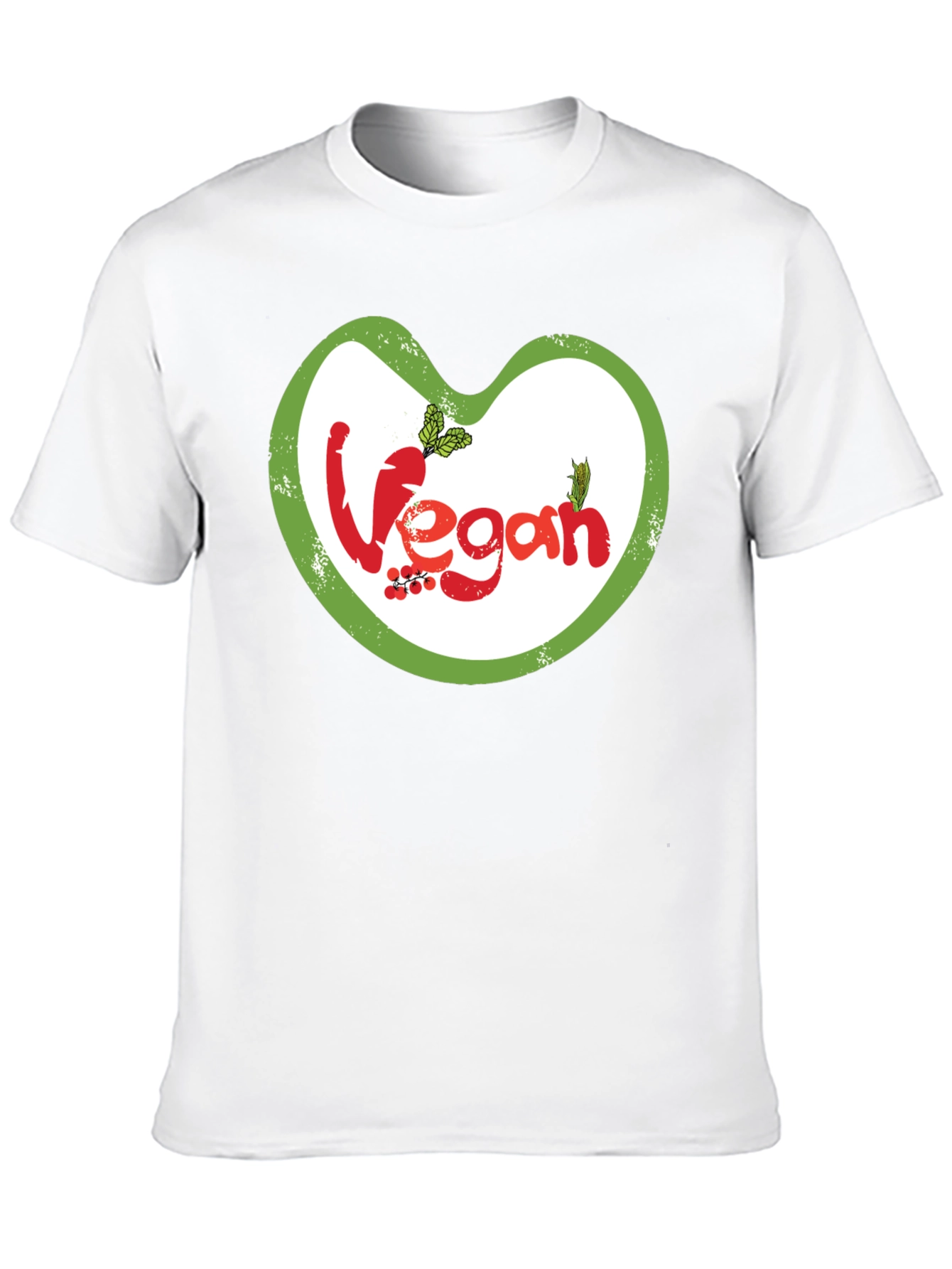 Vegan Graphic T-Shirt - Heart Design