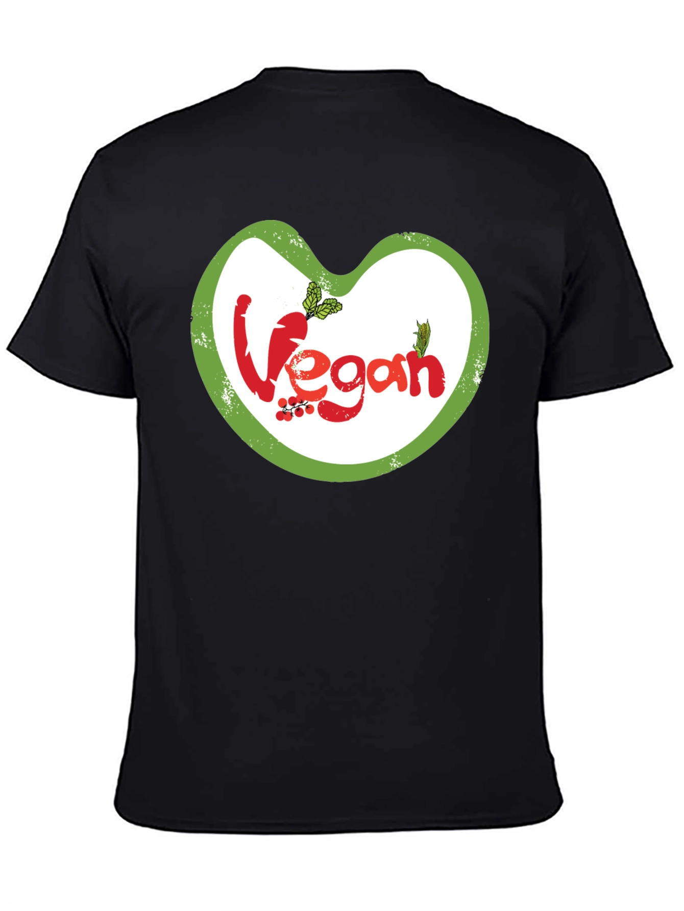 Vegan Graphic T-Shirt - Heart Design
