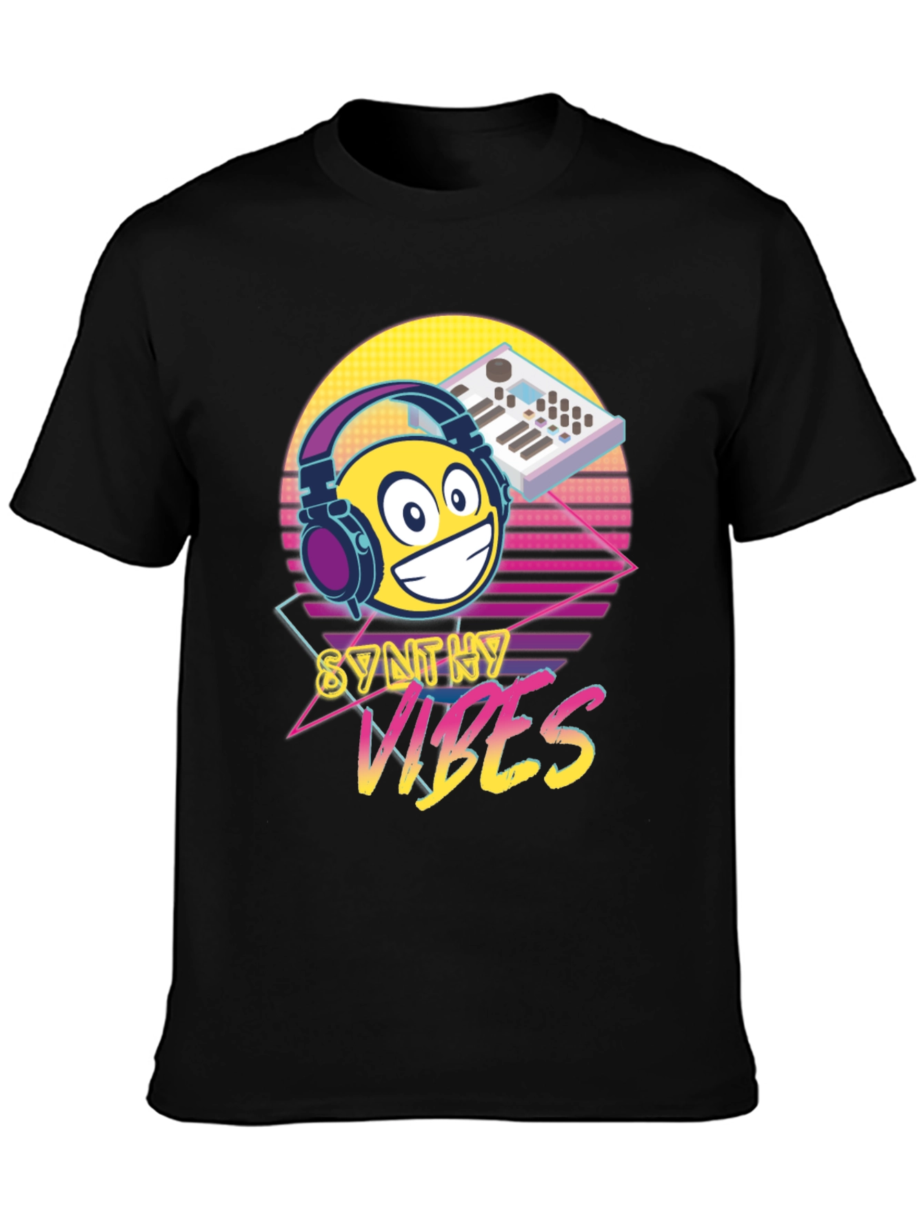 Synth Vibes T-Shirt - Retro Music Lover Tee