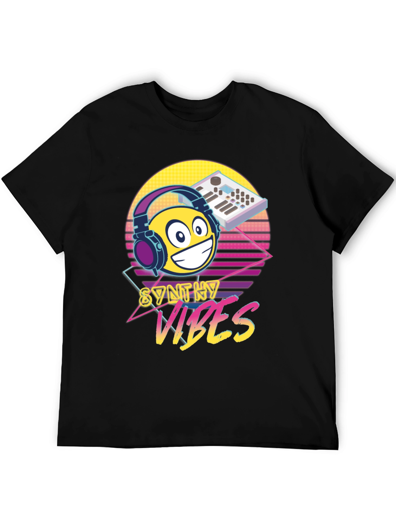 Synth Vibes T-Shirt - Retro Music Lover Tee