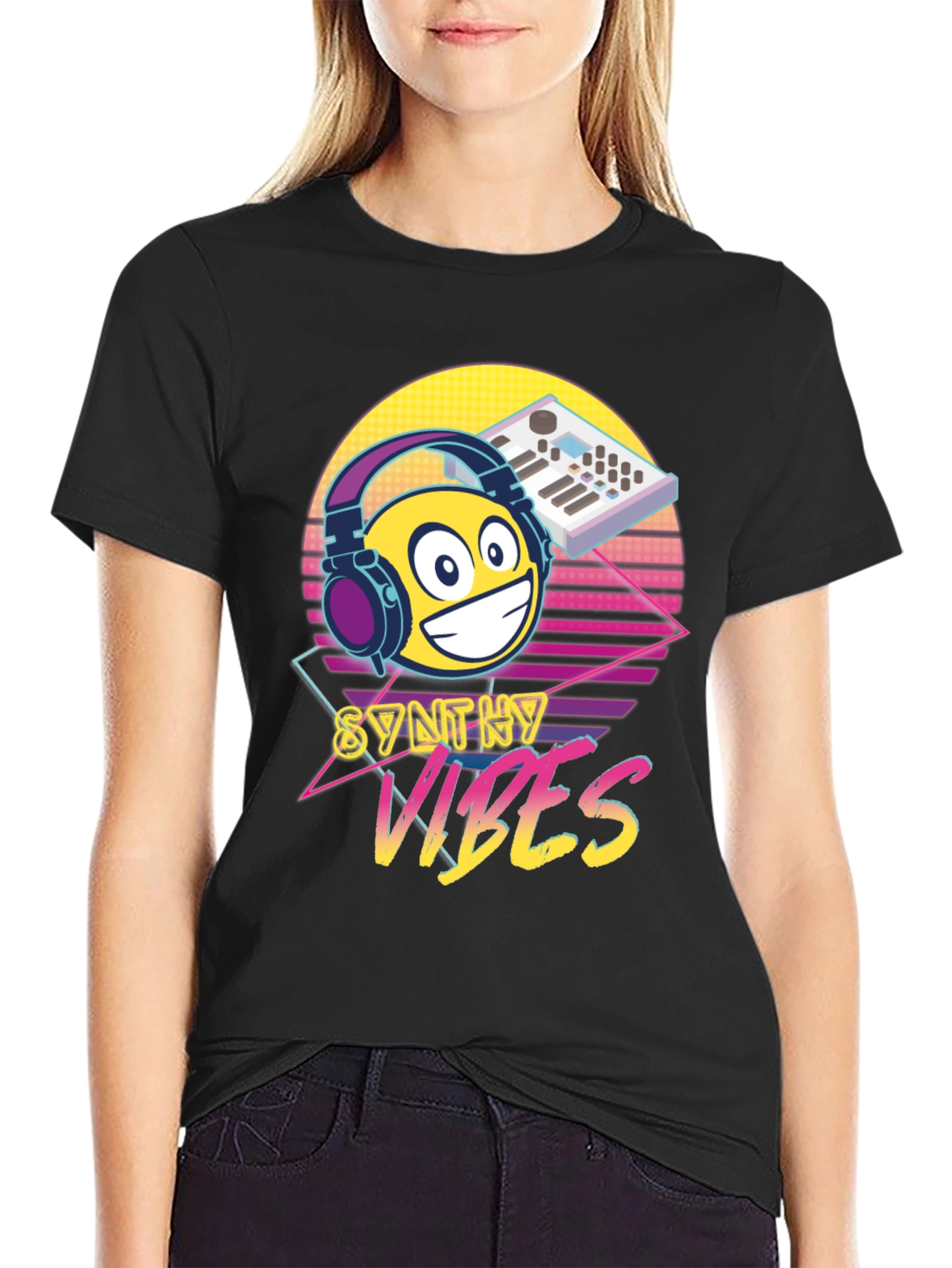 Synth Vibes T-Shirt - Retro Music Lover Tee