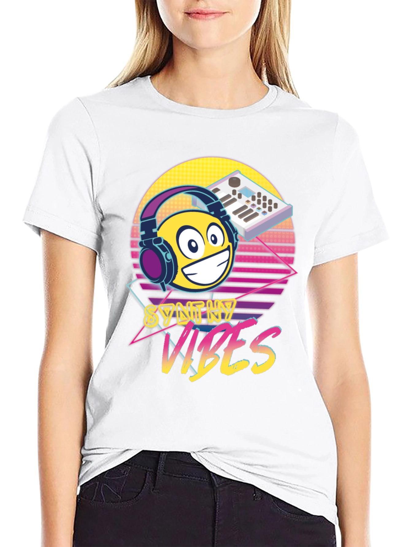 Synth Vibes T-Shirt - Retro Music Lover Tee