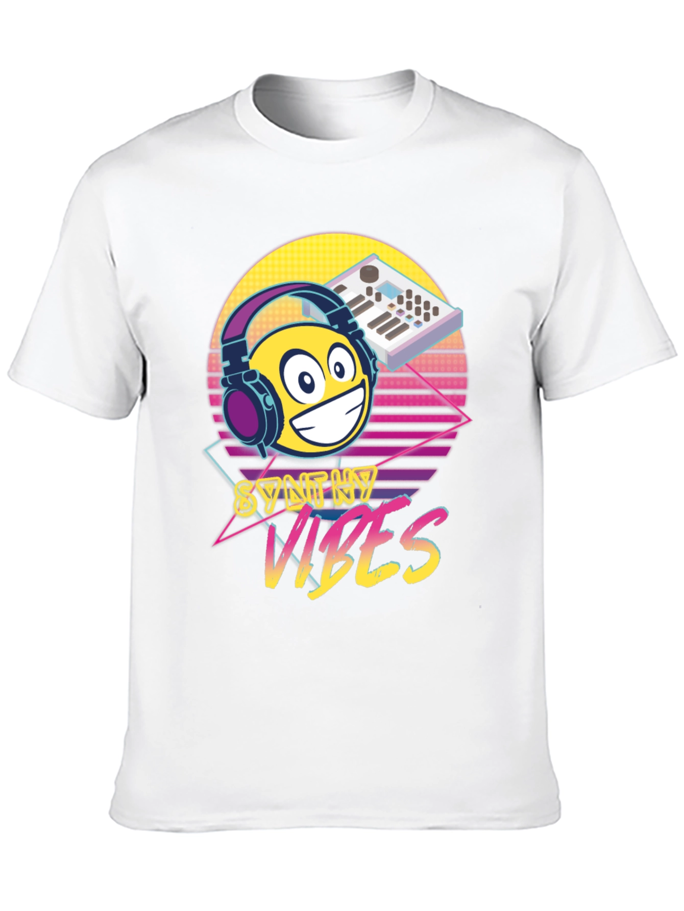 Synth Vibes T-Shirt - Retro Music Lover Tee