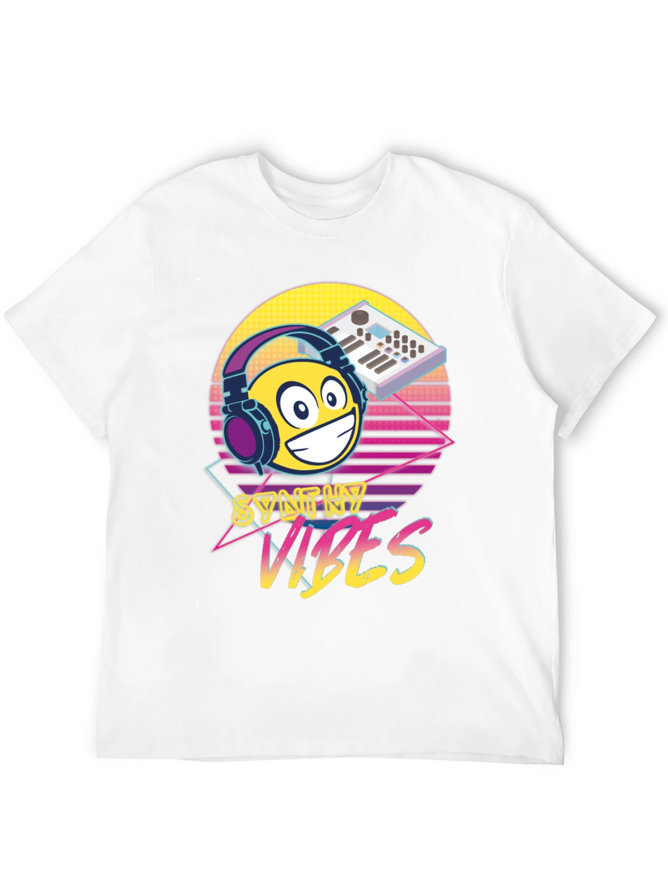 Synth Vibes T-Shirt - Retro Music Lover Tee