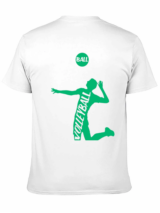 Volleyball Player Graphic Tee - Black Cotton