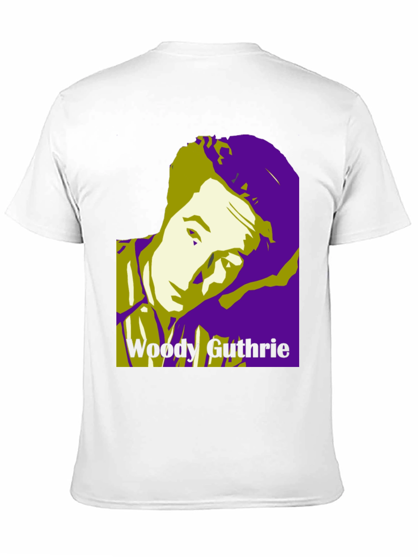 Woody Guthrie Portrait Graphic T-Shirt - Black