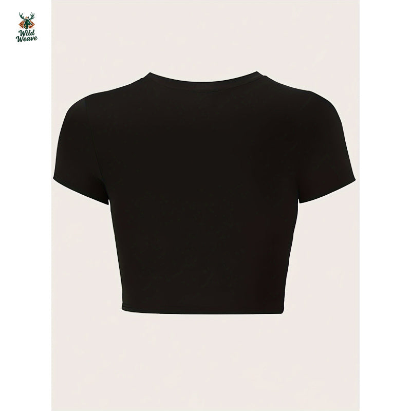 Women's Sexy Slim Fit Crop Top T-Shirt - "I Do As Daddy Says" Bold Pink Lettering, Stretchy Midriff-Baring Black Shirt for Spring Summer Fall, Machine Washable Casual Streetwear, Summer Fashion, Eyecatching Tee, Medium Elasticity