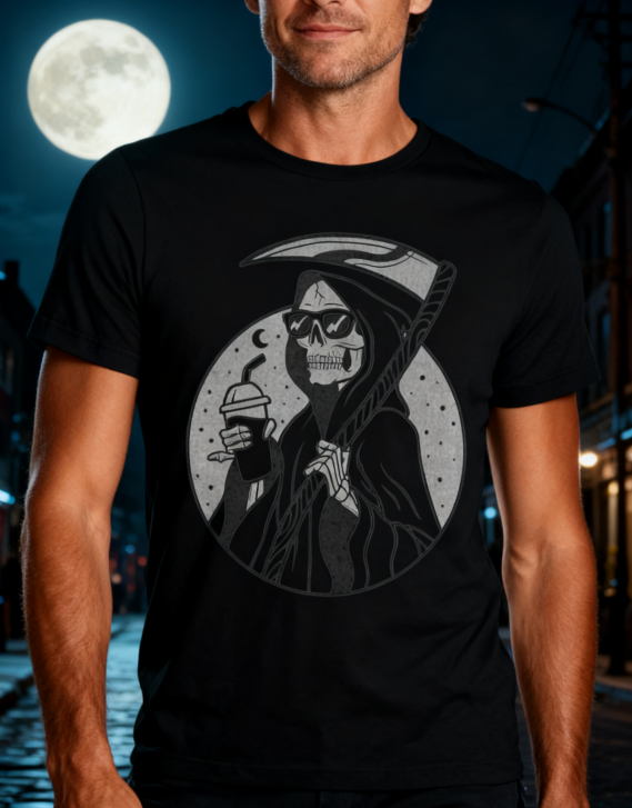 "Midnight Reaper" Gothic Graphic Tee