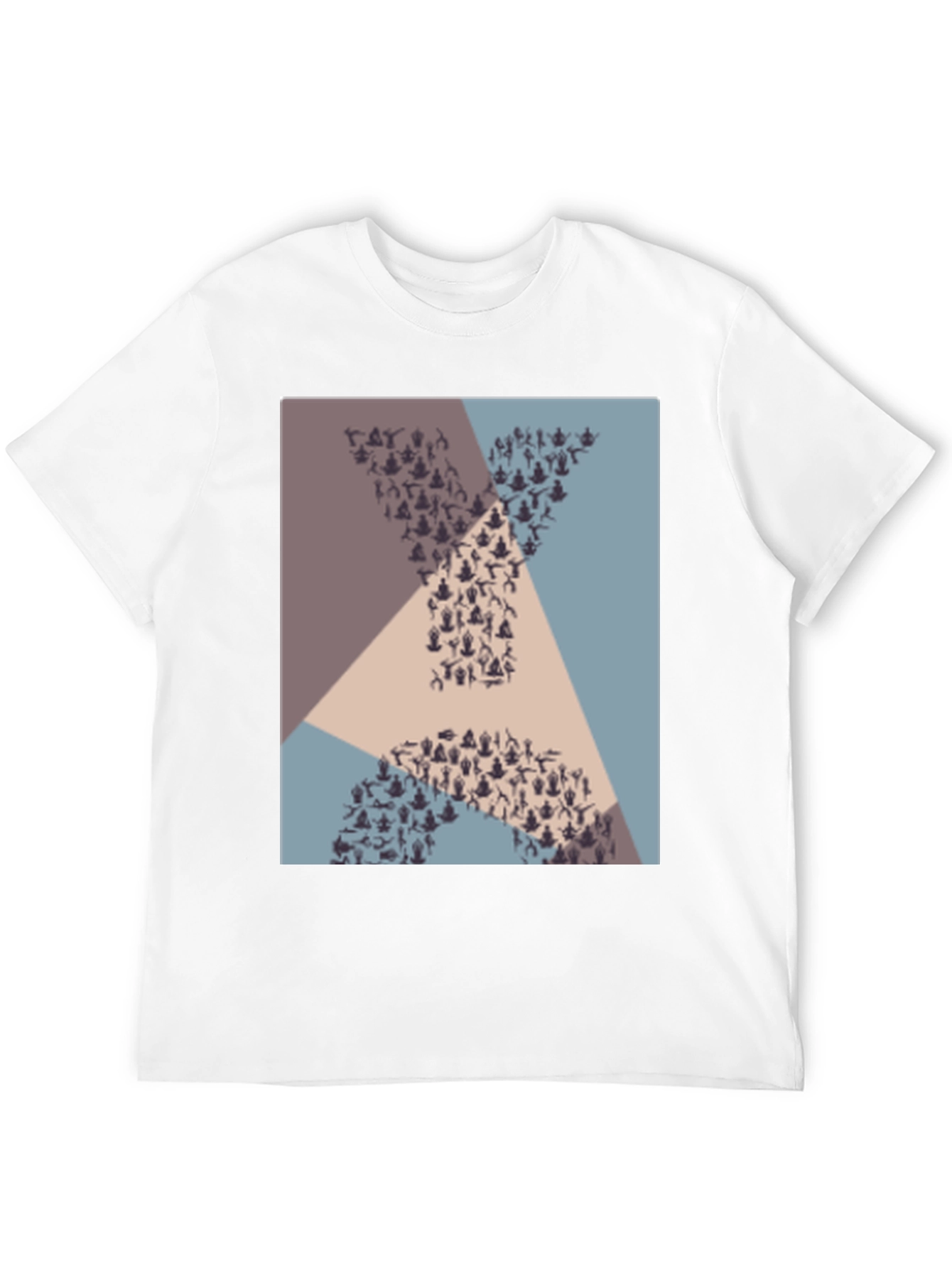 Yoga Pose Pattern Graphic Tee - Unisex Black T-Shirt