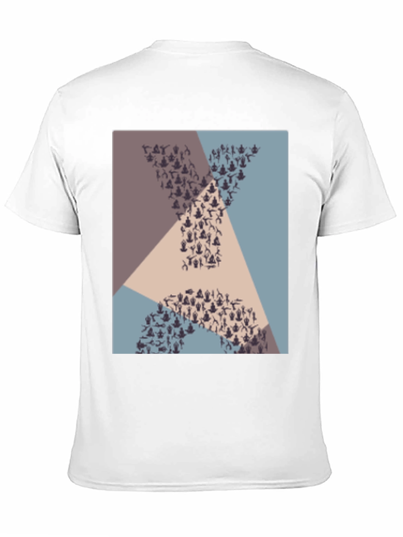 Yoga Pose Pattern Graphic Tee - Unisex Black T-Shirt