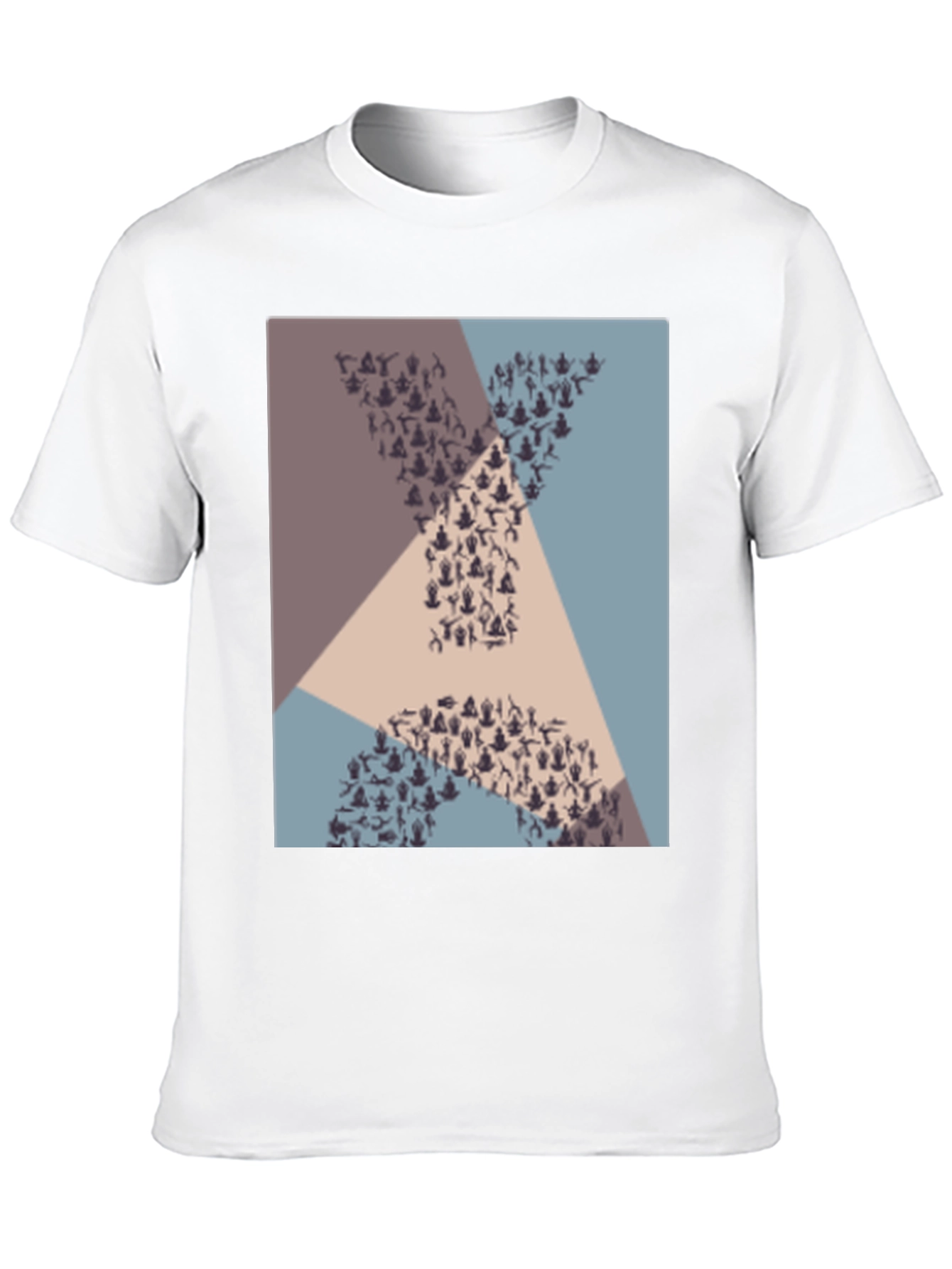 Yoga Pose Pattern Graphic Tee - Unisex Black T-Shirt