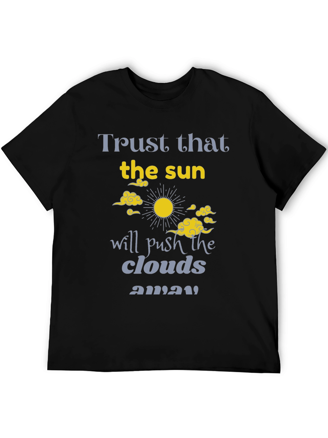 Trust the Sun Graphic Tee - Inspirational Black T-Shirt