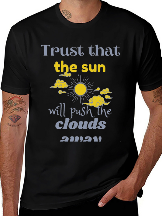 Trust the Sun Graphic Tee - Inspirational Black T-Shirt