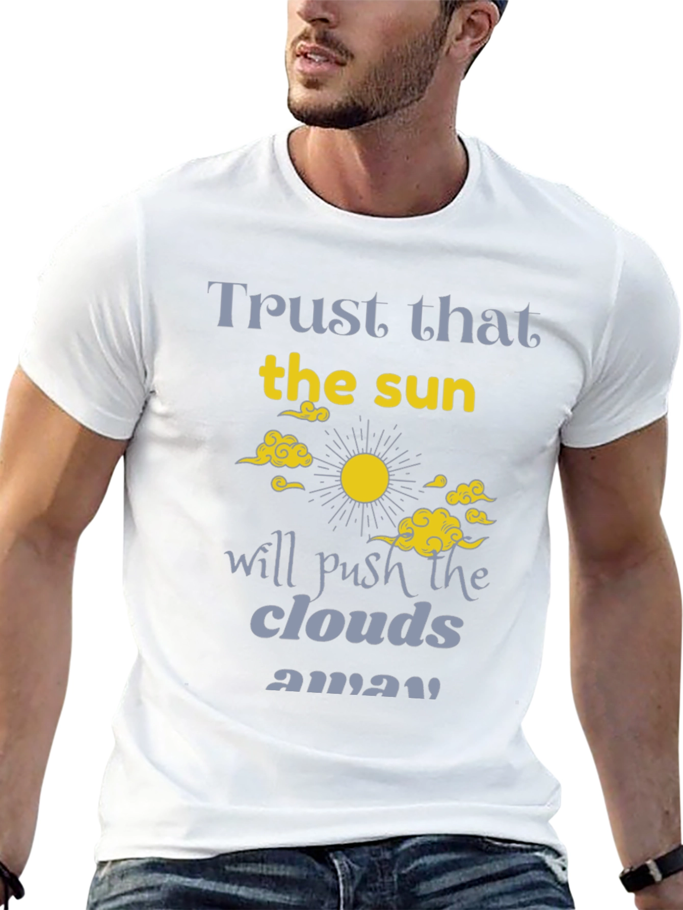 Trust the Sun Graphic Tee - Inspirational Black T-Shirt